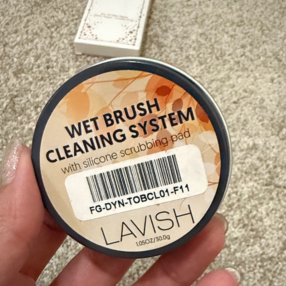 Lavish Wet Brush Cleaning System with Orange and Black Design